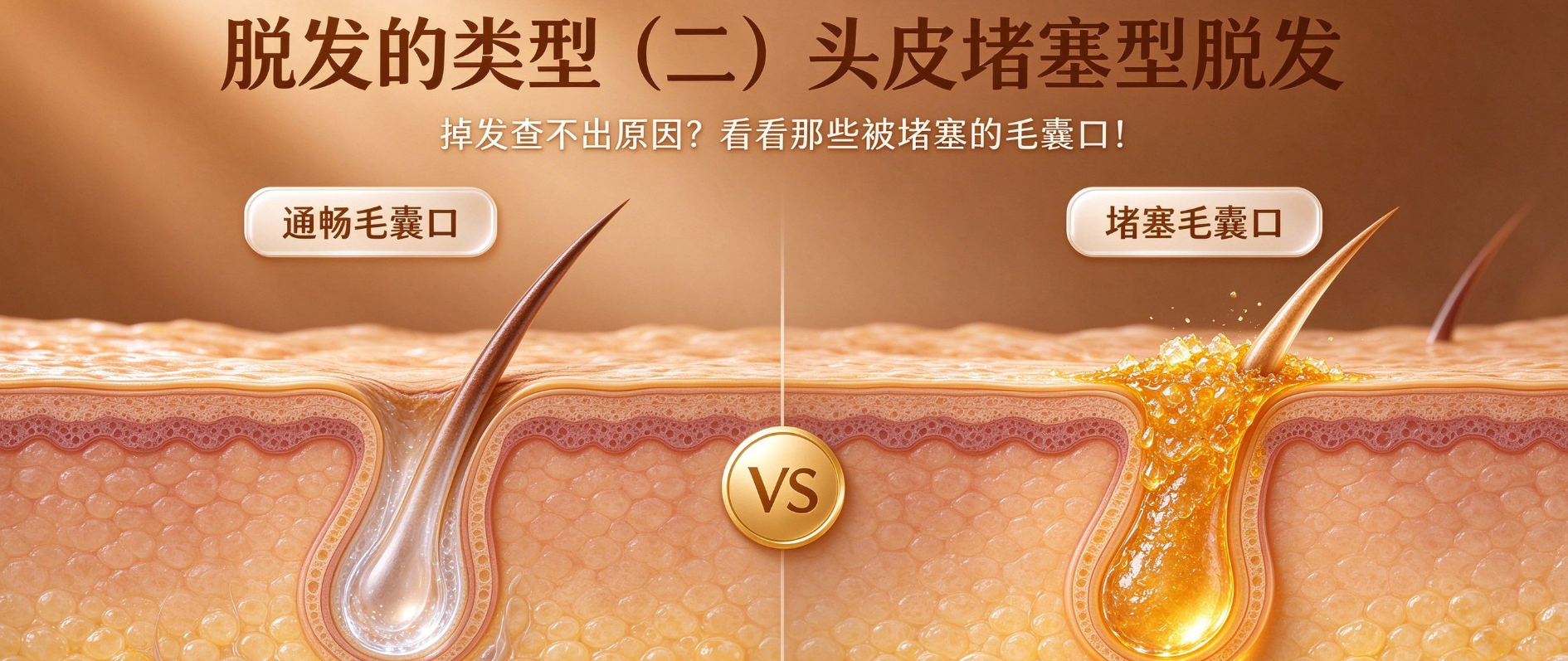 脱发的类型（二）头皮堵塞型脱发